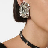 Stonefans Square Crystal Clip Earrings Wedding Bling Rhinestone No Piercing