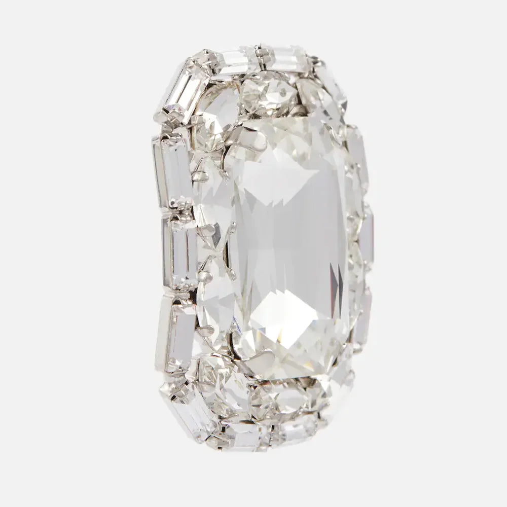 Stonefans Square Crystal Clip Earrings Wedding Bling Rhinestone No Piercing