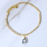 Stonefans Water Drop Charm Anklet Foot Jewelry for Women