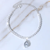 Stonefans Water Drop Charm Anklet Foot Jewelry for Women