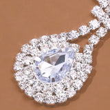 Stonefans Water Drop Rhinestone Necklace Set for Women Crystal Bride Jewelry Set