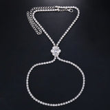 Stonefans Rhinestone Flower Anklet for Women