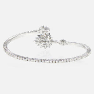 Rhinestone Flower Bracelet for Wedding Bridesmaid