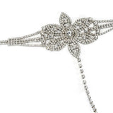Stonefans Flower Crystal Finger Ring Bracelets Wedding Rhinestone Hand Bangles