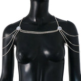 Stonefans Folwer Shoulder Chain Wedding Necklace Jewelry