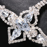 Stonefans Geometric Crystal Forehead Chain Headband Wedding Accessories