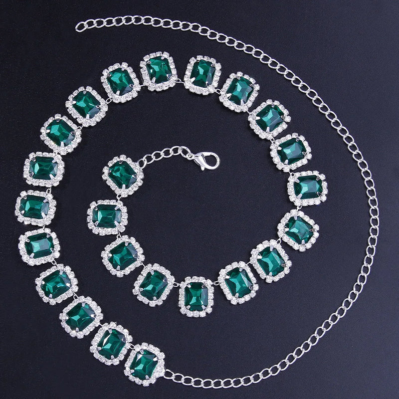 Stonefans Rhinestone Choker Necklace Men Women Hip Hop Bling Iced Out