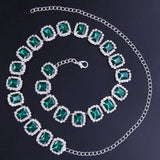Stonefans Rhinestone Choker Necklace Men Women Hip Hop Bling Iced Out