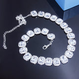 Stonefans Rhinestone Choker Necklace Men Women Hip Hop Bling Iced Out