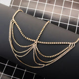 Bohemian Rhinestone Tassel Hair Chain Crystal Bridal Headband