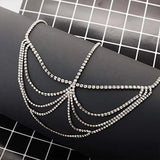 Bohemian Rhinestone Tassel Hair Chain Crystal Bridal Headband