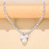 Stonefans Ins Bow Bead Pendant Anklet Bracelet for Women