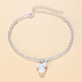Stonefans Ins Bow Bead Pendant Anklet Bracelet for Women