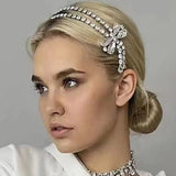Stonefans Crystal Hair Band Bride Headband Rhinestone Bridal Hair Hoop
