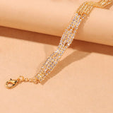 Stonefans Rhinestone Chain Anklet for Women Boho Anklet Bracelet on Leg Chain