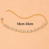 Stonefans Rhinestone Chain Anklet for Women Boho Anklet Bracelet on Leg Chain