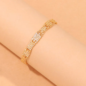 Stonefans Rhinestone Chain Anklet for Women Boho Anklet Bracelet on Leg Chain