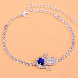 Stonefans Rhinestone Palm Ankle Bracelet for Women