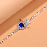 Stonefans Rhinestone Palm Ankle Bracelet for Women