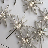 Stonefans Ins Star Rhinestone Pearl Hair Pin Bling Crystal Hair Accessories
