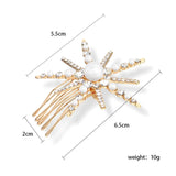 Stonefans Ins Star Rhinestone Pearl Hair Pin Bling Crystal Hair Accessories