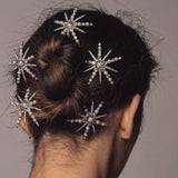 Stonefans Ins Star Rhinestone Pearl Hair Pin Bling Crystal Hair Accessories