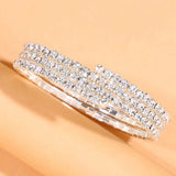 Stonefans Twisted Rhinestone Arm Cuff Bracelet for Women