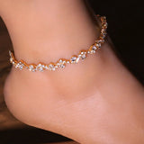 Stonefans Ins Wavy Rhinestone Chain Anklet Bracelet for Women