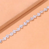 Stonefans Ins Wavy Rhinestone Chain Anklet Bracelet for Women