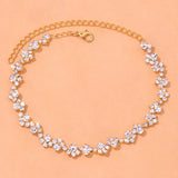 Stonefans Ins Wavy Rhinestone Chain Anklet Bracelet for Women
