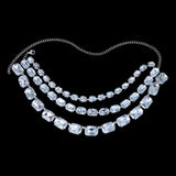Stonefans Row Crystal Collar Choker Necklace