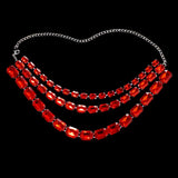 Stonefans Row Crystal Collar Choker Necklace
