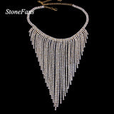 Stonefans Tassel Choker Necklace for Women