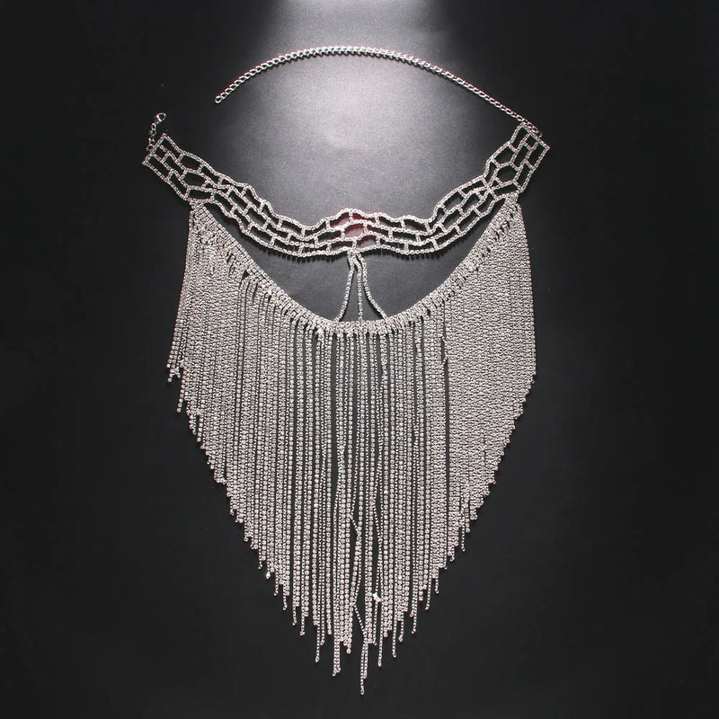 Stonefans Long Mesh Tassel Mask Jewellery Cosplay Girl Beauty Hair Veil