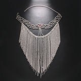 Stonefans Long Mesh Tassel Mask Jewellery Cosplay Girl Beauty Hair Veil