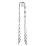 Stonefans Tassel Hair Chain Rhinestone Head Chain for Women