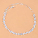 Stonefans CZ Anklet Bracelet Leg Jewelry for Women Bohemian Foot Chain