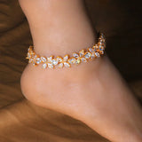 Stonefans Cubic Zircon Anklet Bracelet for Women