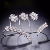 Stonefans Leaf Shape Hand Palm Bracelet Cuff Bangle for Women