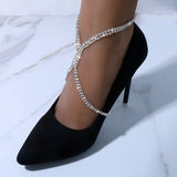 Stonefans Rhinestone Anklet Bracelet Beach Women Crystal