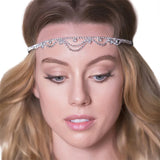 Stonefans Rhinestone Multilayer Hair Chain Tassel Headband