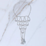 Stonefans Rhinestone Multilayer Toe Ring Anklet Bracelets Women Beach Foot Chain