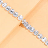 Stonefans Rhinestone Anklet Bracelet Beach Zircon Tennis Chain Sandals Jewelry
