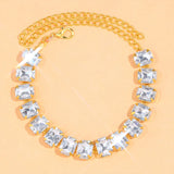 Stonefans Rhinestone Anklet Bracelet Beach Zircon Tennis Chain Sandals Jewelry