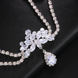 Stonefans Zircon Bridal Headband Crystal Hair Chain