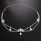 Stonefans Zircon Bridal Headband Crystal Hair Chain