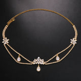 Stonefans Zircon Bridal Headband Crystal Hair Chain