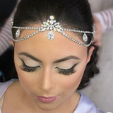 Stonefans Zircon Bridal Headband Crystal Hair Chain