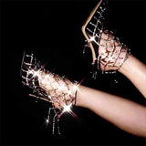 Stonefans Mesh High Heel Anklet Bracelet Tassel Jewelry For Women