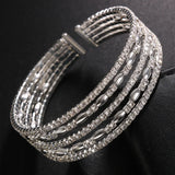 Stonefans Rhinestone Bangle Bracelet for Women